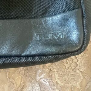 Tumi Black Leather Laptop Bag